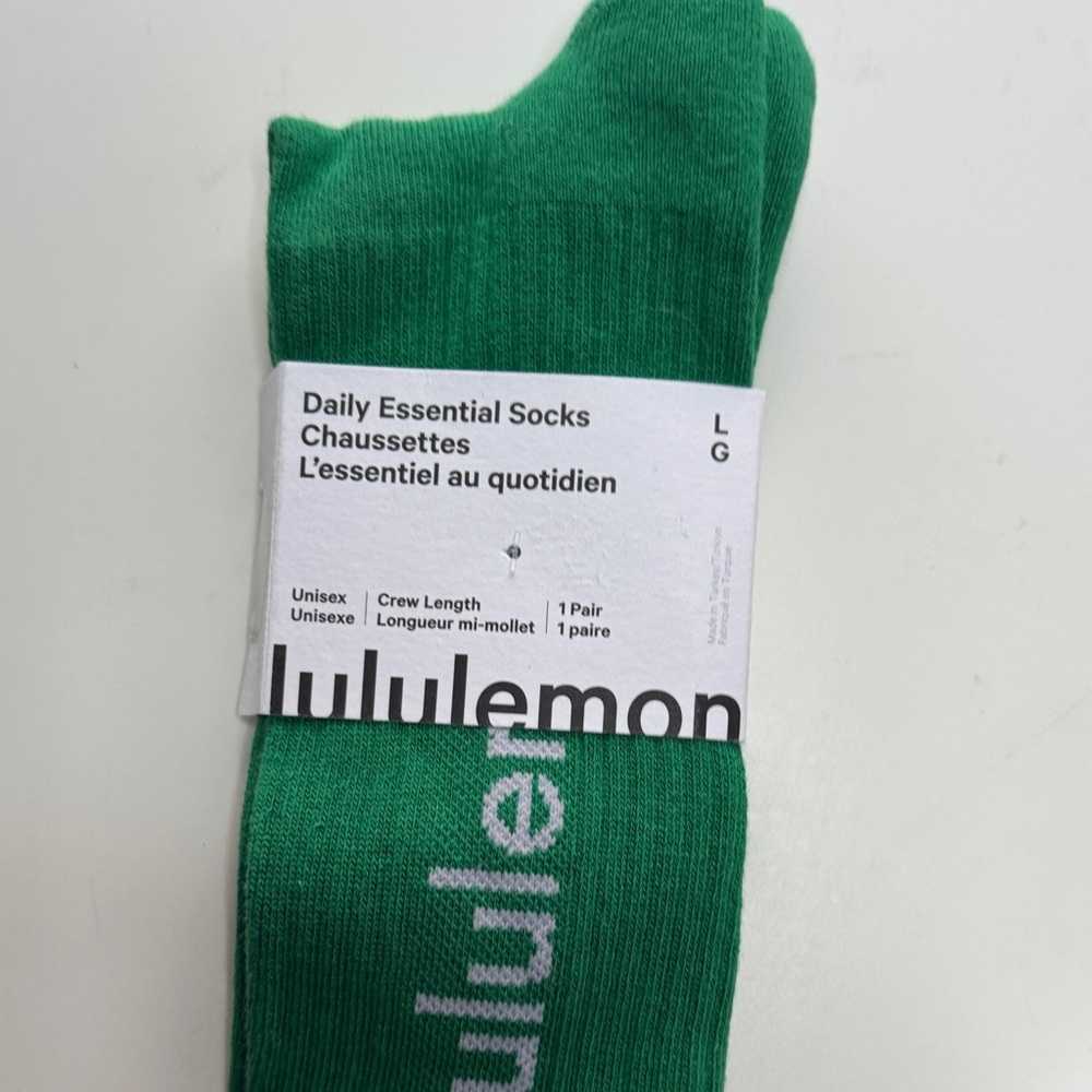 lululemon athletica Vibrant Green Crew Socks